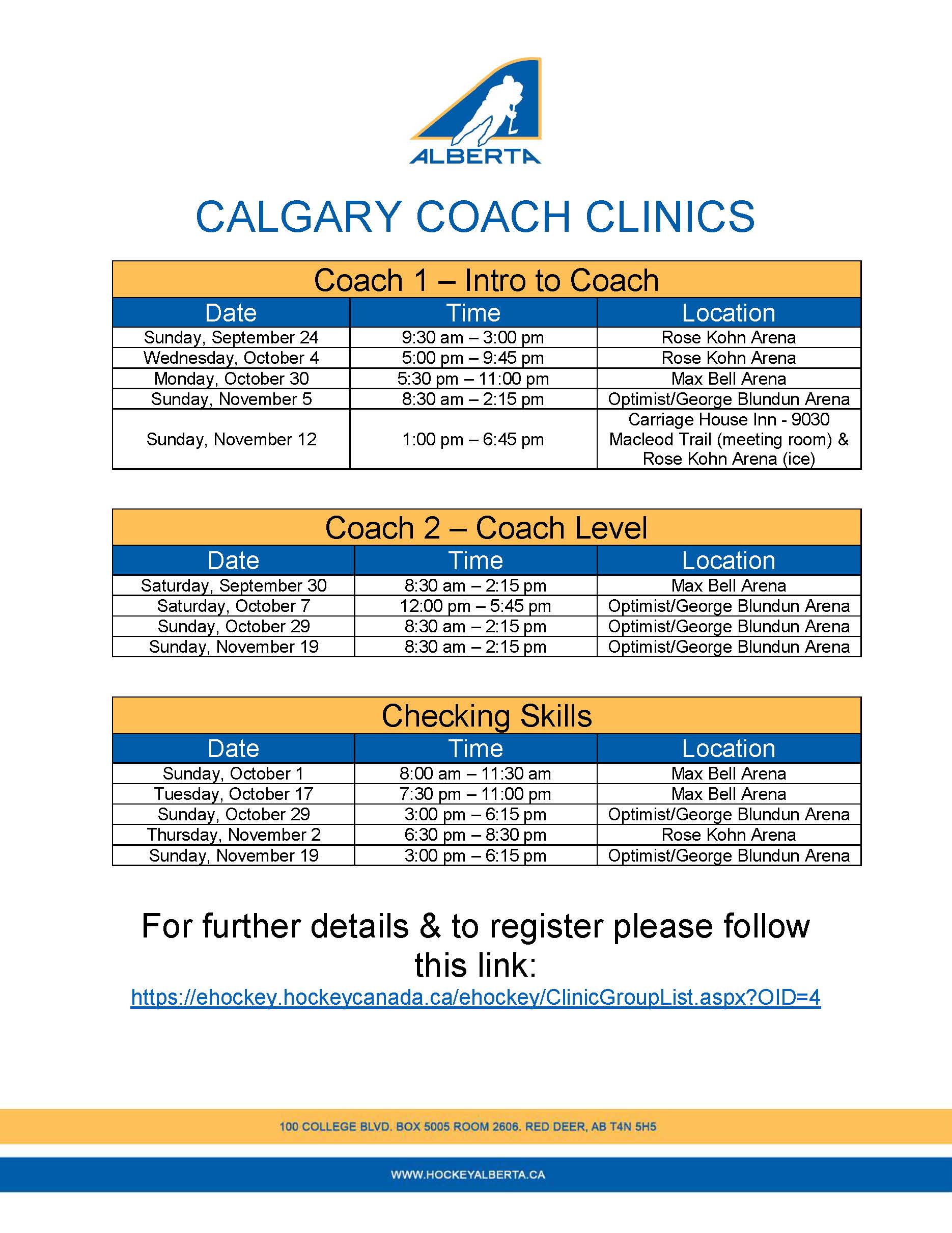 Calgary Coaching Clinics Hockey Calgary